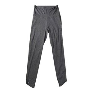 Malibu Collection Women's High-waist Charcoal Heathered Athletic Leggings Size L